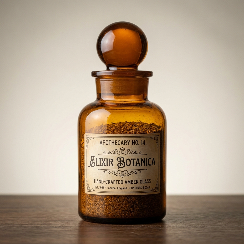 Vintage Apothecary Amber Jar 250ml